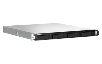 Produktbild von QNAP TS-464 - NAS-Server - 4 Schächte - Rack - einbaufähig - SATA 6Gb/s - RAID RAID 0, 1, 5, 6, 10, JBOD - RAM 8 GB - 2.5 Gigabit Ethernet - iSCSI Support - 1U