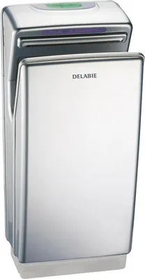 Imagen del producto de Secamanos automático SPEEDJET de Delabie. Secador de aire, color gris metalizado