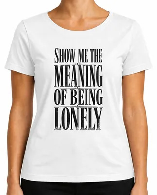 Productafbeelding van "Show Me The Meaning Of Being Lonely" - T-shirt voor dames, in de stijl van een boyband uit de jaren '90, wit, maat 3XL
