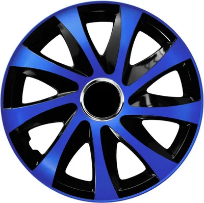 Productafbeelding van NRM Wielkappen DRIFT Extra, Blauw/Zwart, 14 inch. (4 x universele wielbeschermers/wielkappen)