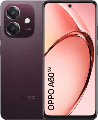 Produktbild von OPPO A60 5G Smartphone, 128 GB, 4 GB RAM, 6.67 Zoll (16,9 cm), 5100 mAh, Android 14, Dual-SIM, USB Typ-C, Schwarz/Rot, SuperVOOC Schnellladefunktion, Splash Touch, Ultra Volume-Modus