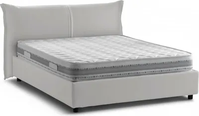 Produktbild von Doppelbett Dbiasc, Containerbett mit Stoffbespannung, 100%  Italy, Frontöffnung, inklusive Matratze 160 x 200 cm, Weiß