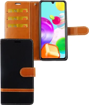 Produktbild von Samsung Galaxy A41 Handy Hülle Schutz Tasche Case Cover Kartenfach Etuis Schwarz