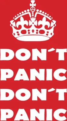 Produktbild von vianmo Holzschild 18x12 cm Don't Panic Dekoration