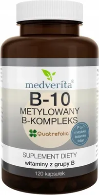 Produktbild von MEDVERITA B-10 Methyliertes B-Komplex Vitamin B 120 Kapseln
