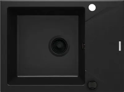 Immagine prodotto di Deante | Lavello in granito a 1 scomparto con sgocciolatoio - Nero - Granito di alta qualità - Elegante e resistente