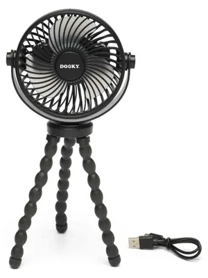 Obrázek produktu pro Dooky 5728150, Černá, 1 ventilátor/ventilátory, Ruční vějíř, 1 kusů, 150 mm, 65 mm