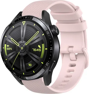 Produktbild von Strap-it Huawei Watch GT 3 46mm Luxus-Silikonarmband (Rosa)