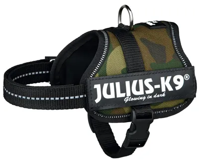 Productafbeelding van Trixie Julius-K9 Powerharnas, maat Baby 2/XS–S: 33–45 cm, camouflageprint