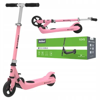Produktbild von Elektroroller für Kinder Fun Wheels 12 Km/H 50Kg, Klappbar, Verstellbar, Rosa