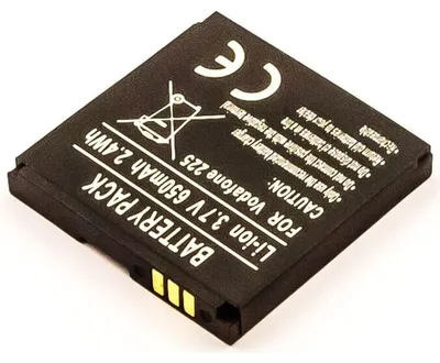 Produktbild von Akku für Vodafone 125 Li-Ion 3,7 Volt 650 mAh schwarz.