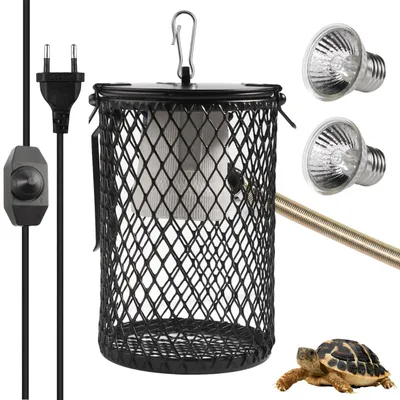Productafbeelding van Reptielen warmtelamp E27 75W met beschermmand voor terrarium