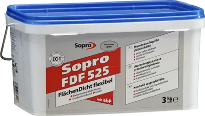Obrázok produktu pre Sopro FlächenDicht flexibel FDF Grau 3 KG Eimer