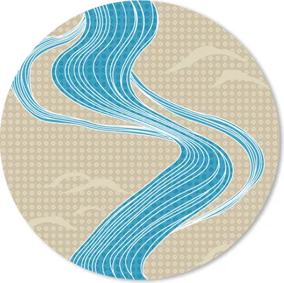 Produktbild von MuchoWow® Mauspad Mousepad Muster - Berg - Fluss 30x30 cm - Mousepads - Maus Mat - Pad - Mausunterlage - Tischunterlage - Schreibtischmatten