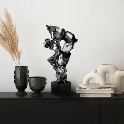 Produktbild von Evila Originals, Yak-044-C, Dekoratives Objekt, Schwarz, 100% POLYESTER, 30 x 25 x 62 cm