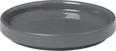 Image de Blomus Pilar Assiette, Assiette plate, Assiette de table, Vaisselle, Céramique, Pewter, 10 cm, 63991
