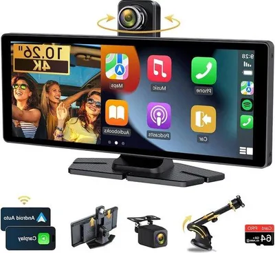 Produktbild von 10.26 Zoll Wireless Carplay Android Display mit Apple Carplay, 4K-Dashcam und HD IPS Touchscreen