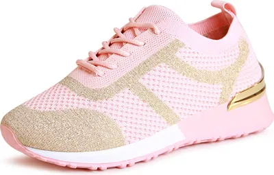 Produktbild von topschuhe24 2341 Damen Keil Sneaker Glitzer, Farbe:Rosa, Größe:38 EU