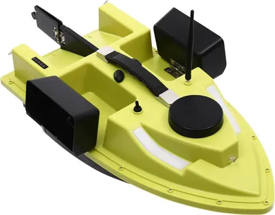 Produktbild von Ferngesteuertes Futterboot - RC GPS-Futterboot - 4 Futterkammern - 2 kg Kapazität - 500 m Reichweite - Für große Seen und Stauseen - Hellgrün