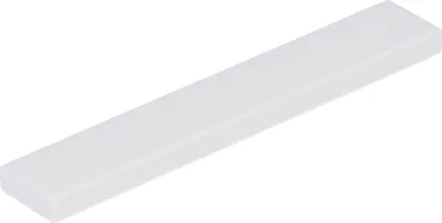 A white rectangular bar on a white background.