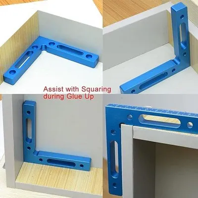 Image de Fixation Famanu : Bloc de positionnement à angle droit avec serrage - Construction robuste, bouton de réglage de la pression