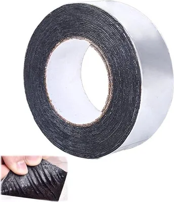 Produktbild von Wasserdichte Abdichtungsbänder schwarz 50 mm x 10 m - selbstklebend - für Fenster- und Dachabdichtung - Metall- und Kachelabdichtungsmaterial