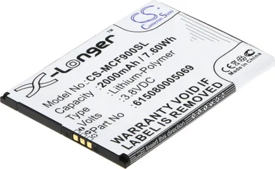 Produktbild von TECHTEK Akku Kompatibel mit [Mobistel] Cynus F9, Cynus F9 4G, F303-S Ersetzt 615080005069