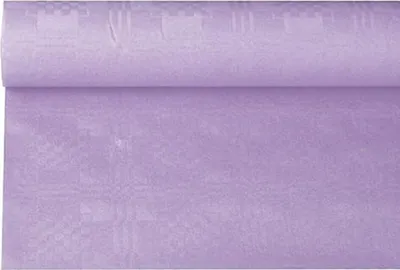 Produktbild von Papstar Papiertischtuch mit Damastprägung 6 m x 1,2 m lila, 12 x 1 Rolle