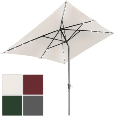 Produktbild von Bettizia Sonnenschirme Balkonschirm 210 x 140 cm Rechteckig Kippbar Höhenverstellbar mit Kurbel,Beige