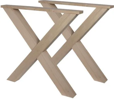 Immagine prodotto di Gamba del tavolo in faggio a forma di X 72 cm - per set
