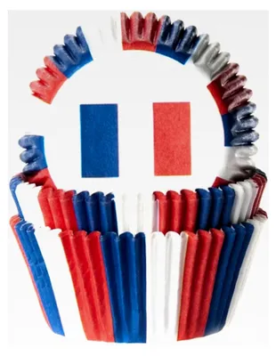 Produktbild von Muffinförmchen/Cupcakeförmchen Frankreich Flagge aus Papier 50 Stück