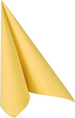 Produktbild von 250 Papstar Servietten ROYAL Collection 1/4-Falz 40 cm x 40 cm gelb 11609