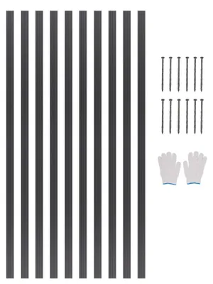 Obrázek produktu pro Hranice záhonu z hliníkové slitiny - 1524 x 43 x 1,6 mm - Černá - 10 kusů - Flexibilní ohraničení zahrady