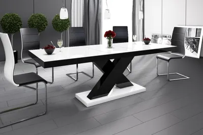Produktbild von Design Esstisch Tisch HE-888 Hochglanz ausziehbar 160 bis 210 cm