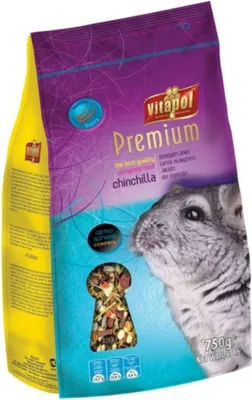 Productafbeelding van Vitapol Volwaardig voer voor chinchilla's, 750g, transparante verpakking, één maat