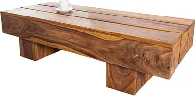 Produktbild von Couchtisch Holz Massiv Sheesham 100 cm lang Kaffeetisch