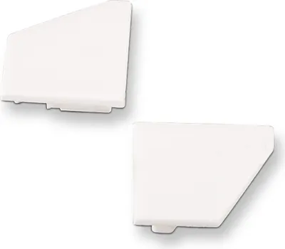 Produktbild von Endkappenset für Led Eck - Profil-66 weiß (1 x links / 1 x rechts)