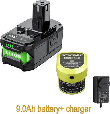 Image de Pour Ryobi One+ 18V, batterie de rechange 9,0Ah, 21700 Li-Ion, boîtier rose, compatible avec P108/P104/P107
