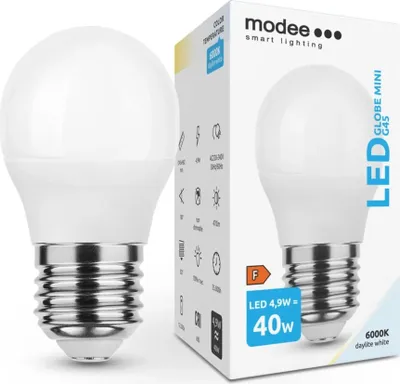Obrázok produktu pre Modee Lighting LED žiarovka E27 4,9W 6000K MINI G45 (40W)