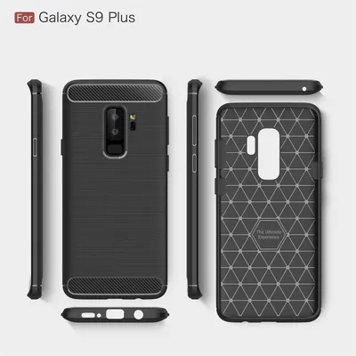 Immagine prodotto di Custodia per Samsung Galaxy S9 Plus Custodia per cellulare Cover Bumper Soft Case Colori carbonio