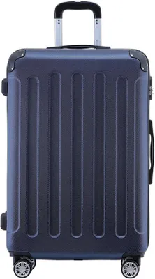 Produktbild von Famanu Hartschalenkoffer Trolley mit Zahlenkombinationsschloss - Dunkelblau