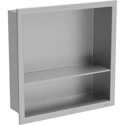 Obrázek produktu pro Mexen X-Wall-R zapuštěná police s límcem a poličkou 30 x 30 cm, inox - 1910303010S