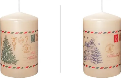 Produktbild von Weihnachtskerzen Postcard 130 x Ø 78 mm, 2er Set