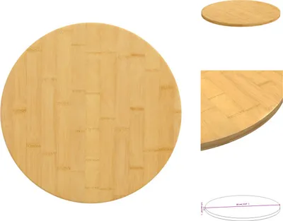 Produktbild von vidaXL Tischplatte Ø30x1,5 cm Bambus - Tischplatten