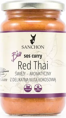 SOS CURRY RED THAI BEZGLUTENOWY BIO 340 g - SANCHON