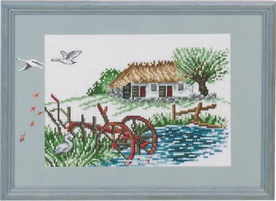 Produktbild von Permin Kreuzstich-Set "Pflug", Zählmuster, 29x20cm, 92-7138