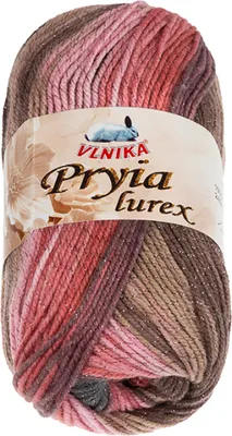 Obrázek produktu pro Příze PRYIA Polyester - 100g / 245 m - Růžová,Hnědá