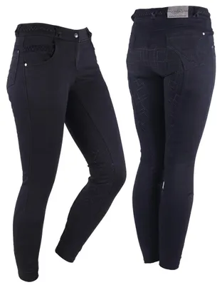 Image de Pantalon d'équitation QHP Veerle avec fond noir, taille:38