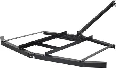 Produktbild von SucceBuy Schleppegge, 167,6 cm breit, aus Q235-Stahl mit einstellbaren Stangen und Bolzenkupplung, Belastbarkeit bis 22,7 kg, ideal für Geländefahrzeuge, UTVs sowie Garten- und Rasentraktoren