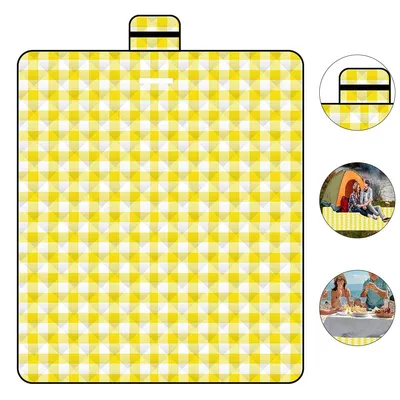 Produktbild von Decken, Picknickdecke Wasserdicht Sandfrei,200x200cm Waschbar Isoliert Stranddecke für 4-6 Personeni mit Tragegriff,Leicht und Tragbar Strandmatte